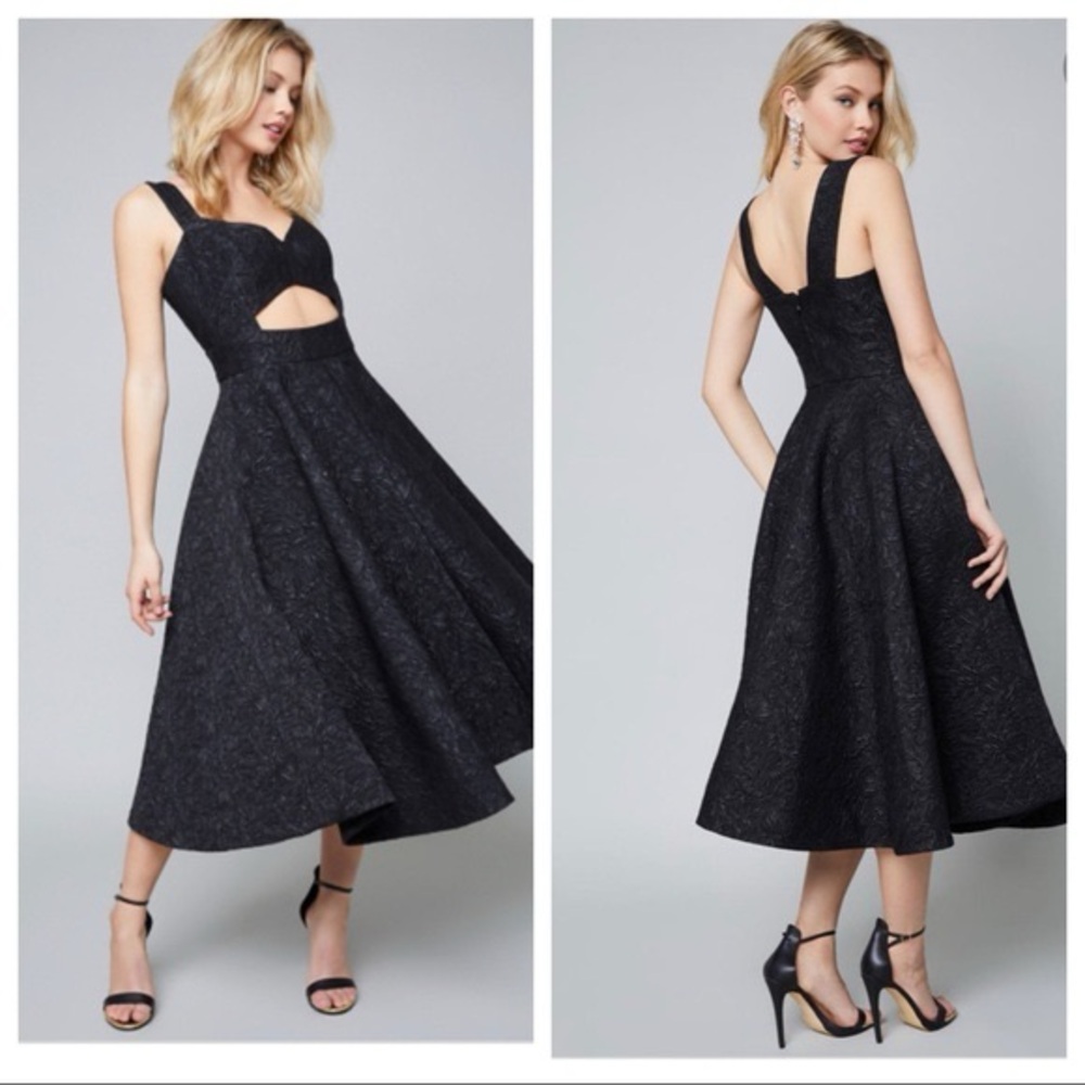 BEBE Elegant Black Jacquard Dress size 4